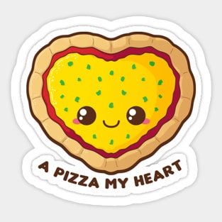 A Pizza My Heart Sticker